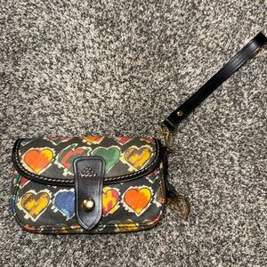 Dooney & Bourke Y2K Doodle Hearts Wristlet